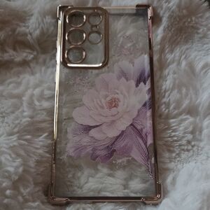 Samsung Purple Floral and Gold Accented Case